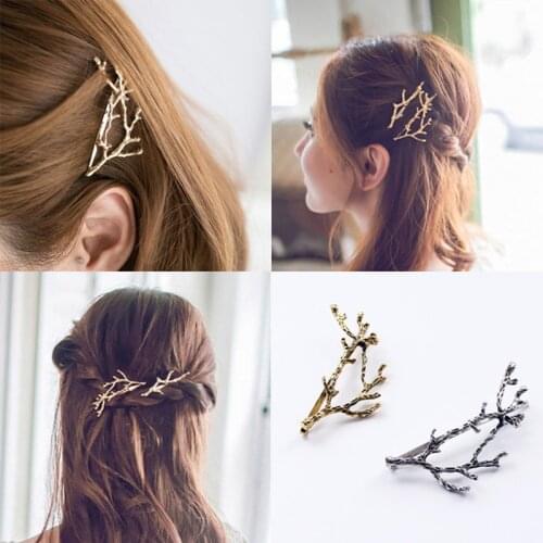 Fashion Girls Hair Clips Women Metal Branch Leaves Hairpins Hair Clip Head Dress Light Weight Easy To Use Hair Accessories