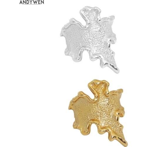 ANDYWEN 100% 925 Sterling Silver Gold Special Spike Resizable Rings Women Fashion Fine Jewelry 2021 Wedding Adjust Rings