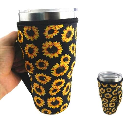 1pcs Leopard Print Rainbow Sunflower Mermaid Water Bottle Cover Neoprene Insulated Sleeve bag Case Pouch for 30oz Tumbler Cup