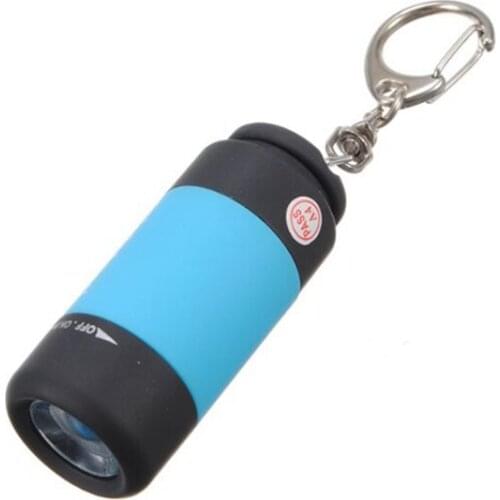 1 pcs USB Mini Torch Flashlight LED Portable Rechargeable with door key chain