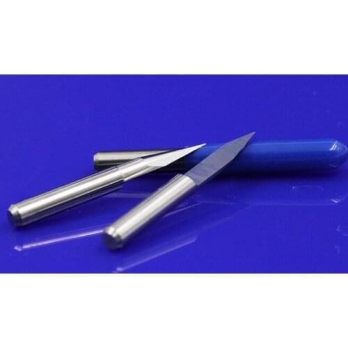 10pcs/lot 3.175mm 25 Degree 0.2mm Flat Bottom cutting and engraving Bits, V Shape Carbide Engraving Tools Milling Cutters