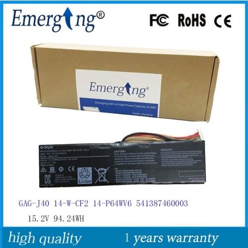 15.2V 94.24WH New Laptop Battery For Getac GAG-J40 14-W-CF2 14-P64WV6 541387460003