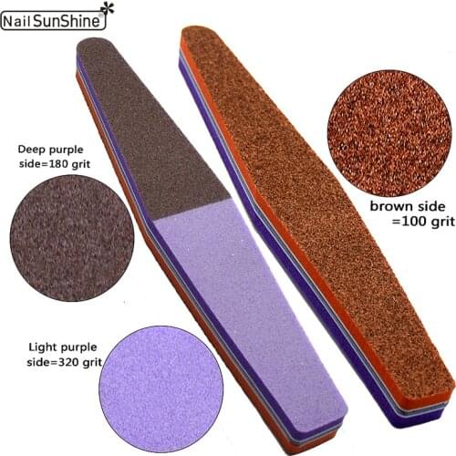 2Pcs 3 Ways Nail Art Buffer Buffer File Nail Art Tools DIY lime a ongle File Block Nail File Sanding Nail Art Tools Manicure
