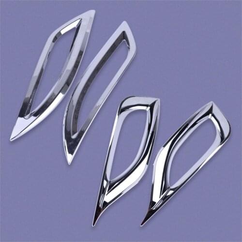 4pcs Car Front & Rear Fog Light Lamp Cover Trim Molding Bezel Fit for Hyundai Sonata i45 YF 2011 2012 2013 2014 Stytling