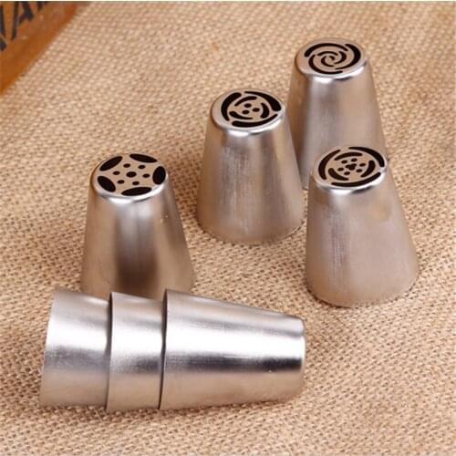 7 pcs/set Cake Icing Piping Decorating Nozzles Tips Baking Tool Set High Quality Stainless Steel DIY Cake Tools Decorating Tips