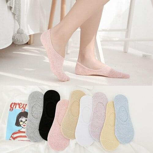 8 Pairs/lot Transparent Short Lace Sock Women Spring And Summer Hollow Out Boat Socks Slippers Female Soft Low Invisible 2021