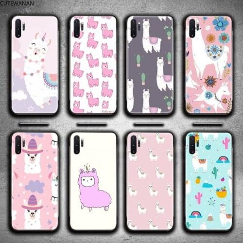 Llama Alpaca pattern Phone Case For Samsung Galaxy Note20 ultra 7 8 9 10 Plus lite M51 M21 M31S J8 2018 Prime