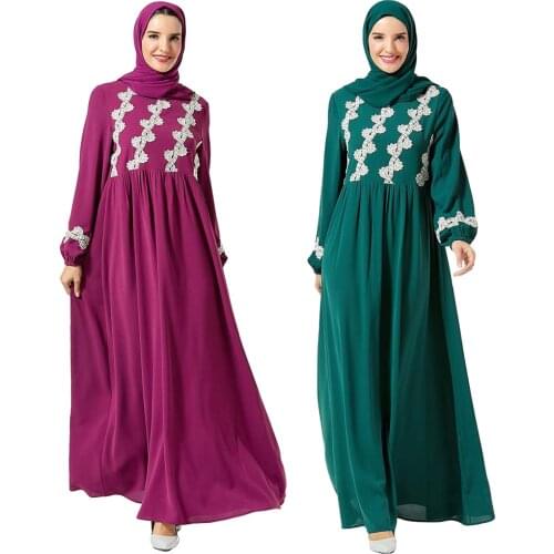 Ethnic Embroidery Abaya Kaftan Women Long Sleeve Dress Islamic Robe Muslim Gowns Arab Party Cocktail Moroccan UAE Dresses Autumn