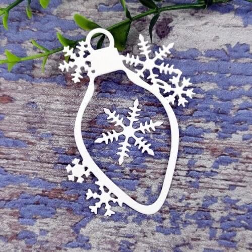 Snowflake Bulb Metal Cutting Die Stencils Scrapbooking Troqueles Clear Stamps and Dies Embossing Folder Card Making Mould
