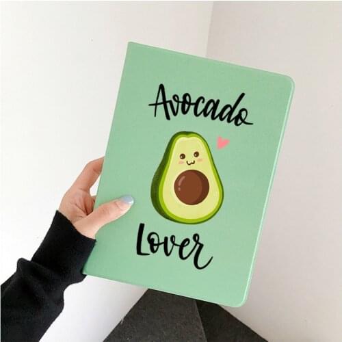 Cartoon Avocado Case for iPad 10.2 8th Case for iPad Air air 2 3 9.7 2019 Soft Tablet Cover for iPad Mini12345 Pro 9.7 11 10.5