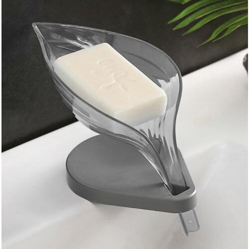 Non-slip leaf Shape Soap Box Bathroom Soap Holder Dish Storage Plate Tray Soap Holder Case Kitchen Supplies Bathroom Accessories