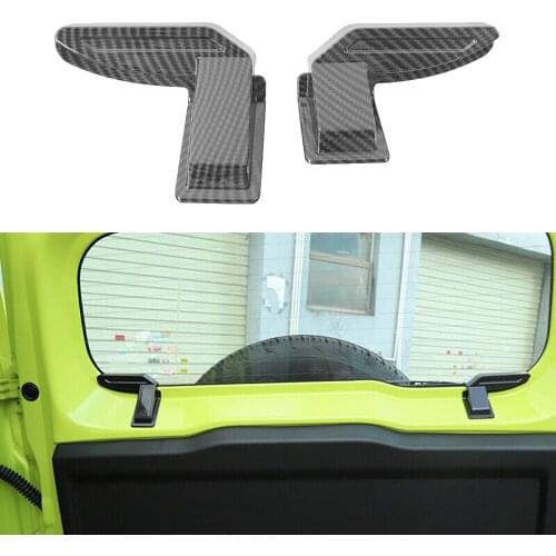 New 2PCS Carbon high quality ABS Rear Windshield Heating Wire Protection Cover For Suzuki Jimny 2019