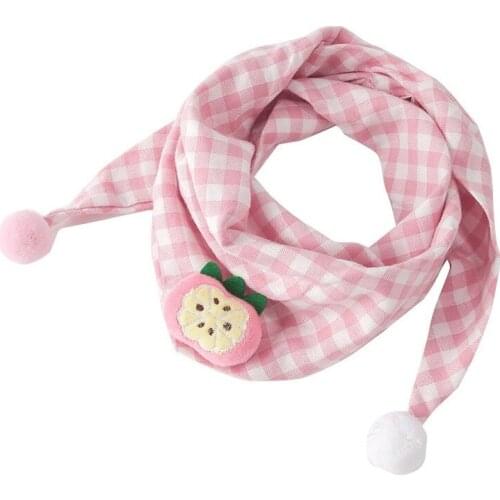 New Spring Cotton Baby Triangle Scarf Dot Grid Print Autumn Winter Infant Girls Bibs Scarf Baby Boys Scarf Toddler Burp Cloth