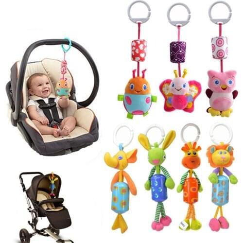 Sozzy baby Kid bed Hanging Car Bells Plush Toy baby rattle toys Baby Bed Hanging Plush RattleToy