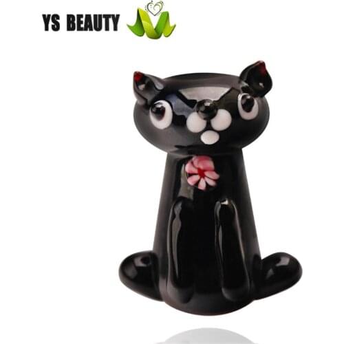 Black Garfield cat Beads Lucky cat rope accessories cartoon beads DIY knitting accessories beads rope pendant bag pendant