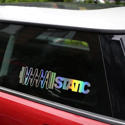 Stickers on Car Styling 14.8*3.7cm STATIC Coilovers Slammed Funny Car Sticker Vinyl Decal Motorcycle Auto Stickers and Decals