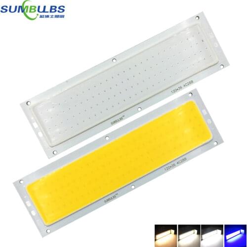 [SUMBULBS] DC 12-14V COB LED Module Light Source 10W 120*36MM for DIY Car Work House Outdoor Lighting 1000LM Ultra Bright Lamp