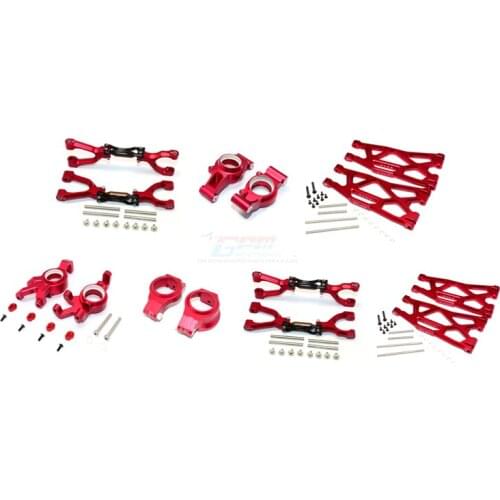 CNC precision machining all-metal Front and rear A-arms Front and rear wheels C base Steering cup set for 1/5 Traxxas x-maxx