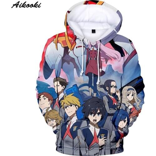 Fashion Darling In The Franxx 3D hoodies men/women 3D Hoodie Sweatshirts Fashion Spring Winter Thin Hoodies Polluver Sweet Tops