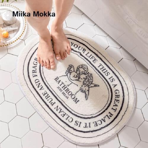 Nordic Minimalist Style Bathroom Entrance Mats Absorbent Toilet Non-slip Mats Bedroom Door Carpets Bath Mat