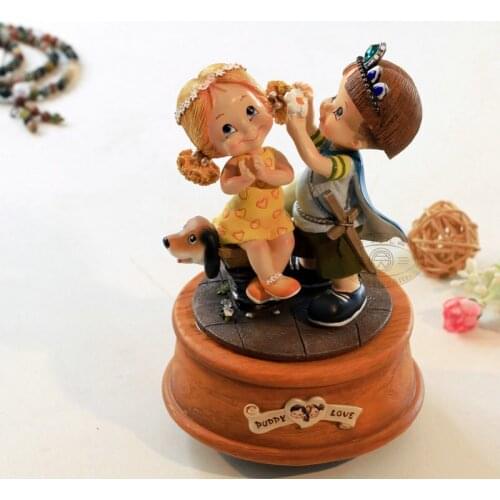 Princess rotating music box birthday wedding Christmas gift male for home decoration free shipping