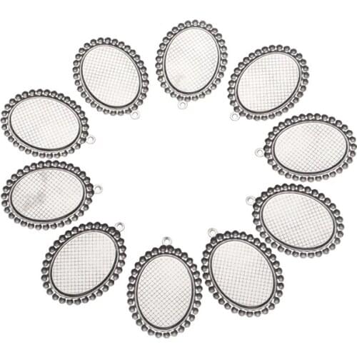 XINYAO 10pcs/lot Stainless Steel Tray Pendant Grid Embossed Edge Mount Groove 13X18mm 18X25mm for DIY Jewelry Findings