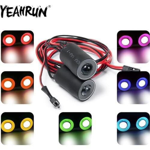 YEAHRUN RC Car LED Lights 17mm Headlamps Headlights 2LEDs Night Light LED Flashing Bright Light for RC Climbing Car
