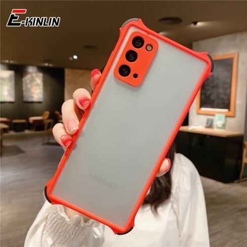 Anti-Fall Camera Lens Protection Back Cover For Samsung Galaxy A10 A50 Matte Soft Candy Color Armor Phone Case