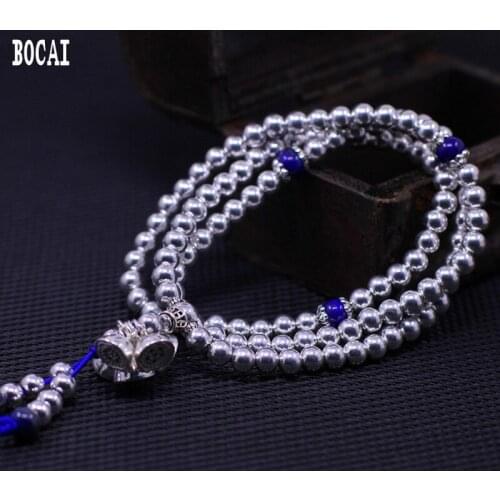 S925 Thai silver jewelry sterling silver handmade matching wearing silver beads ladies bracelet