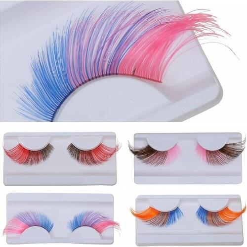 1 Pair Soft Makeup Heavy Thick False Eyelashes Cosplay Fake Eye Lashes Long