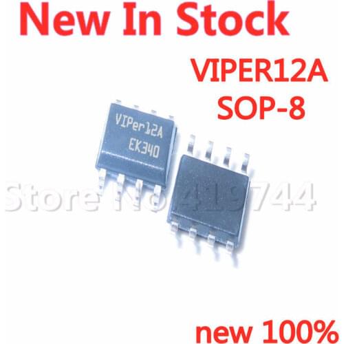 5PCS/LOT VIPER12A SOP-8 SMD VIPER12ASTR-E SOP8 switching power supply chip In Stock NEW original IC
