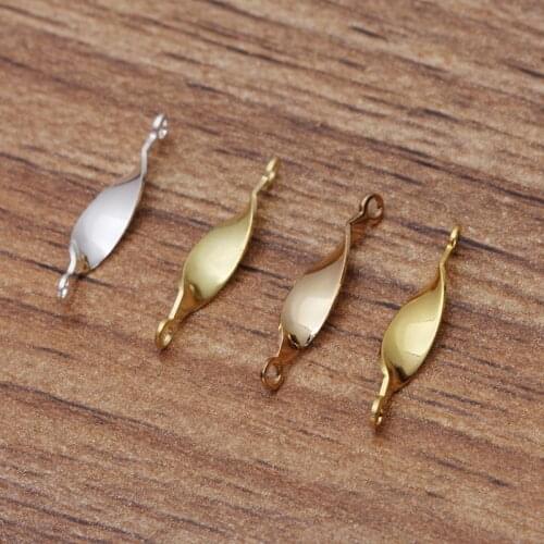 50PCS Twisted Shape Connectors Charms Pendants for Jewelry Making DIY Handmade Craft Accessories for Bracelets Necklaces