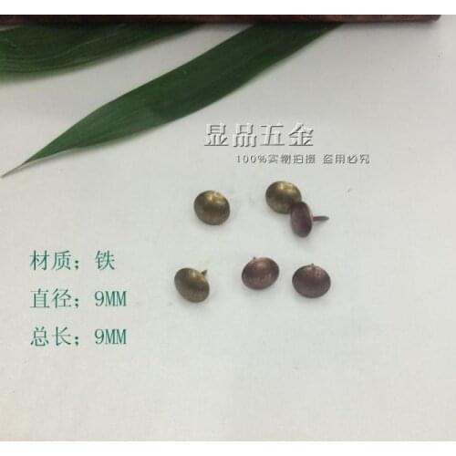 9*9mm Antique screw doornail Nail the boards Metal door Nails Decorating accessories rivet wholesale