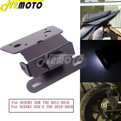 CNC Tail Tidy Fender Eliminator Bracket Number License Plate Holder LED Light For SUZUKI GSR 750 2011-2016 GSX-S 750 2015-2016