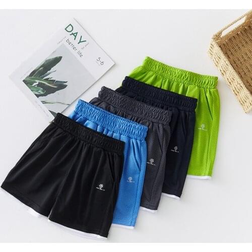 Childrens Sports Shorts 2021 Summer Boys Mesh Shorts Outer Teen Girls Quick-drying Five-point Pants Kids Running Beach Pants