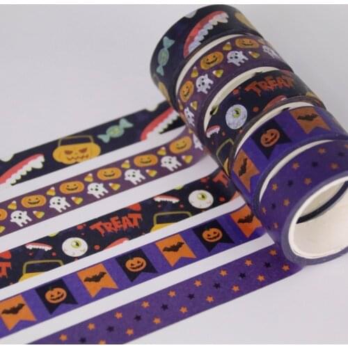 Halloween paper tape childrens DIY stationery pumpkin ghost bat candy decoration hand account and paper tape