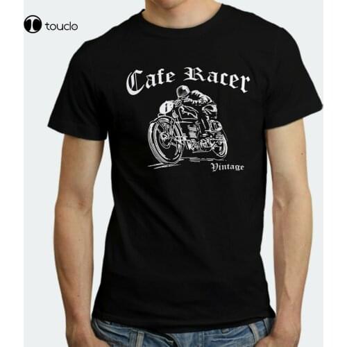 Cafe Racer Vintage Retro Racing T-Shirt Short / Long Sleee Black S - 3Xl