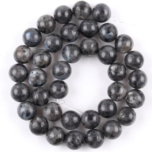 4/6/8/10/12mm Natural Labradorite Stone Round Beads for Bracelet Jewelry Making Diy Handmade Necklace Accessories 15"