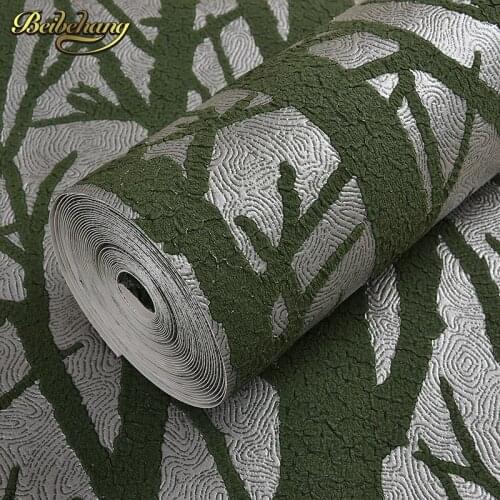 Beibehang 3d deerkin leather stereo wall simple modern imitation tree wallpaper bedroom living room TV background wallpaper