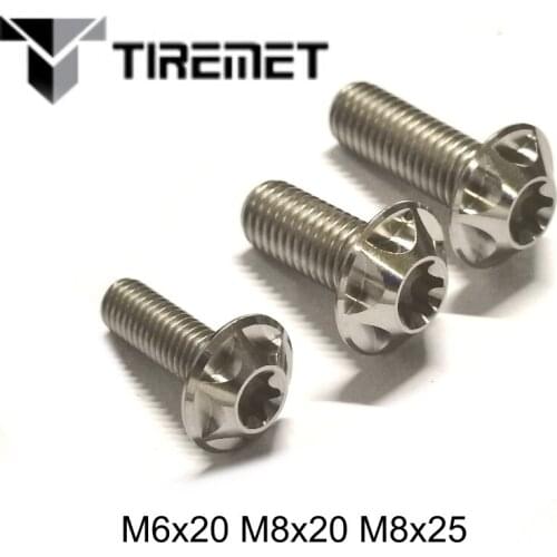 2Pcs Titanium Alloy Torx Screw Bolts Fastener M6x20 M8*25 20mm GR5 For Disc Brake Motorcycle Car Bicycle
