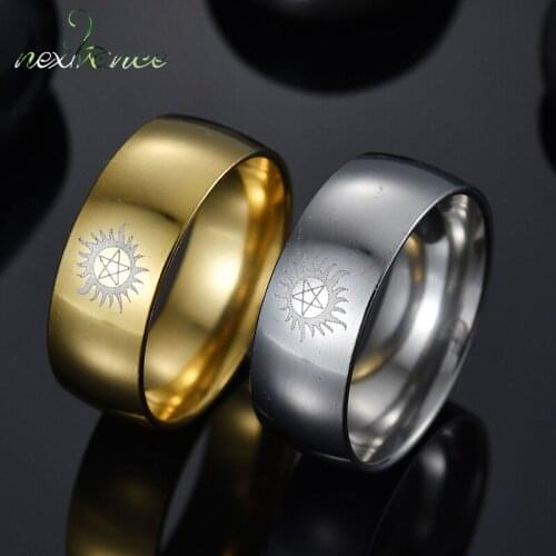 Nextvance Evil Force Sun Star Ring 3 Color Titanium Steel Rings For Male Female Party Jewelry Dropshipping