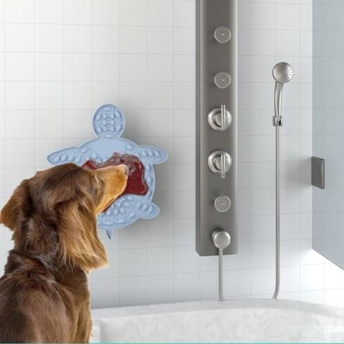 New Hot Silicone Pet Lick Mat with Sunction Cup Dog Slow Food Eating Trainer Washing Distraction Device 18*20.5cm