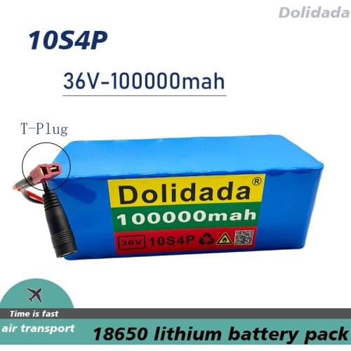 Original 36V battery 10S4P 100Ah battery pack 1000W high power battery 42V 100000mAh Ebike electric bike BMS