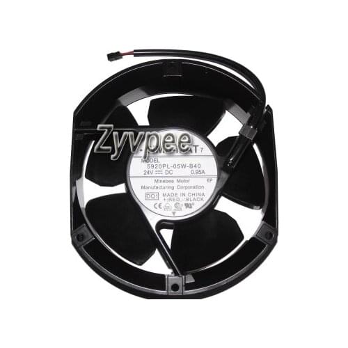 Cooling Axial Fan Waterproof 5920PL-05W-B40 DQ1 24V 0.95A 15.86W 141CFM 2 Wires Inverter Thermal Dissipation System