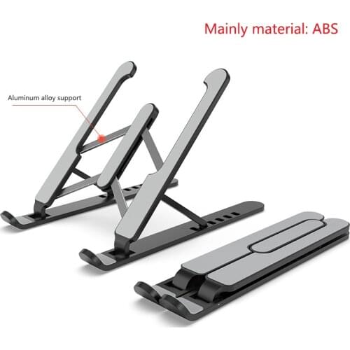 Laptop Holder Stand Aluminum Desktop Tablet Holder Desk Table Mobile Phone Stand Adjustable Foldable For IPad Air Notebook