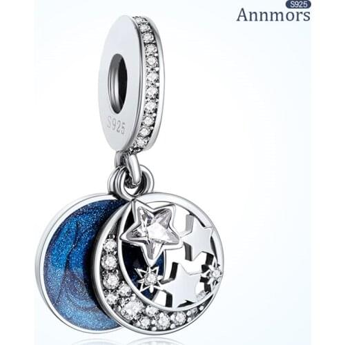 Star Pendant Charm 925 Sterling Silver Fits Pandora Charms Bracelets for Woman Girl Beads Gifts for Women Bracelet and Necklace