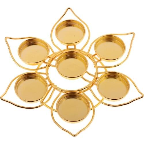 Assembled Lotus Style Alloy Butter Lamp Candle Holder Ghee Lamp Holder Tibetan Butter Brass Oil Lamp Buddha