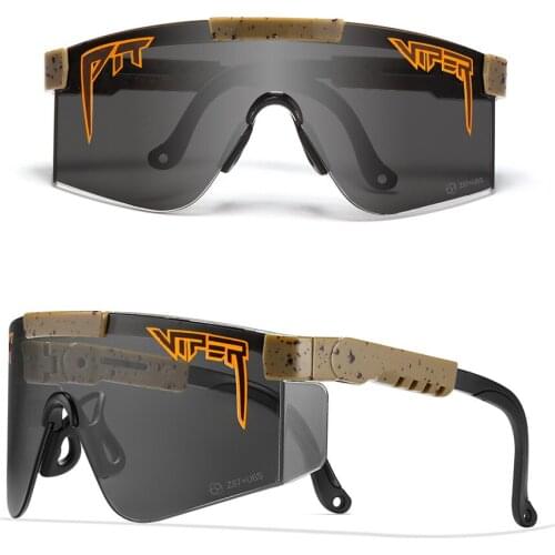 Pit Viper Cool Z87 Lens Sports Sunglasses for MenUV400 Oversized Goggle One Piece Unbreakable Frame Driving Shades With Free Box