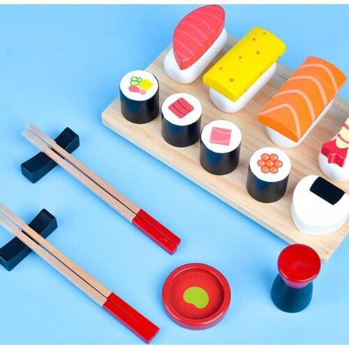 Sushi Slicing Play Set Colorful Plastic Food Toy Reusable Multiple Times of Toy Micro-cut Sushi Kitchen Toys for Children