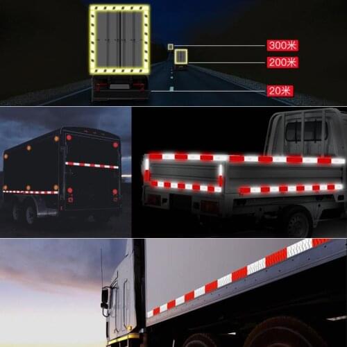 5cmx10m/Roll Reflective Tape Stickers Warning Sign Film Car Warning Strip Decal Warning Safety For Truck